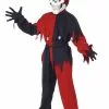 Wicked Evil Jester Child Costume (Red/Black)
