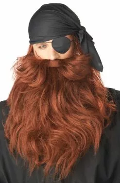 Pirate Beard And Moustache (Red)