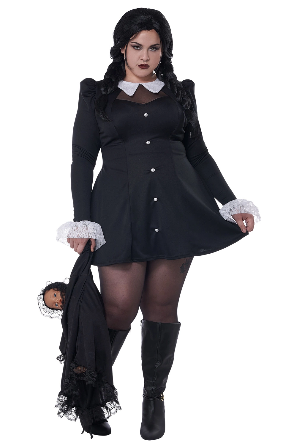 Gothic Mini Dress Plus Size Costume 3 Gothic Mini Dress Plus Size Costume