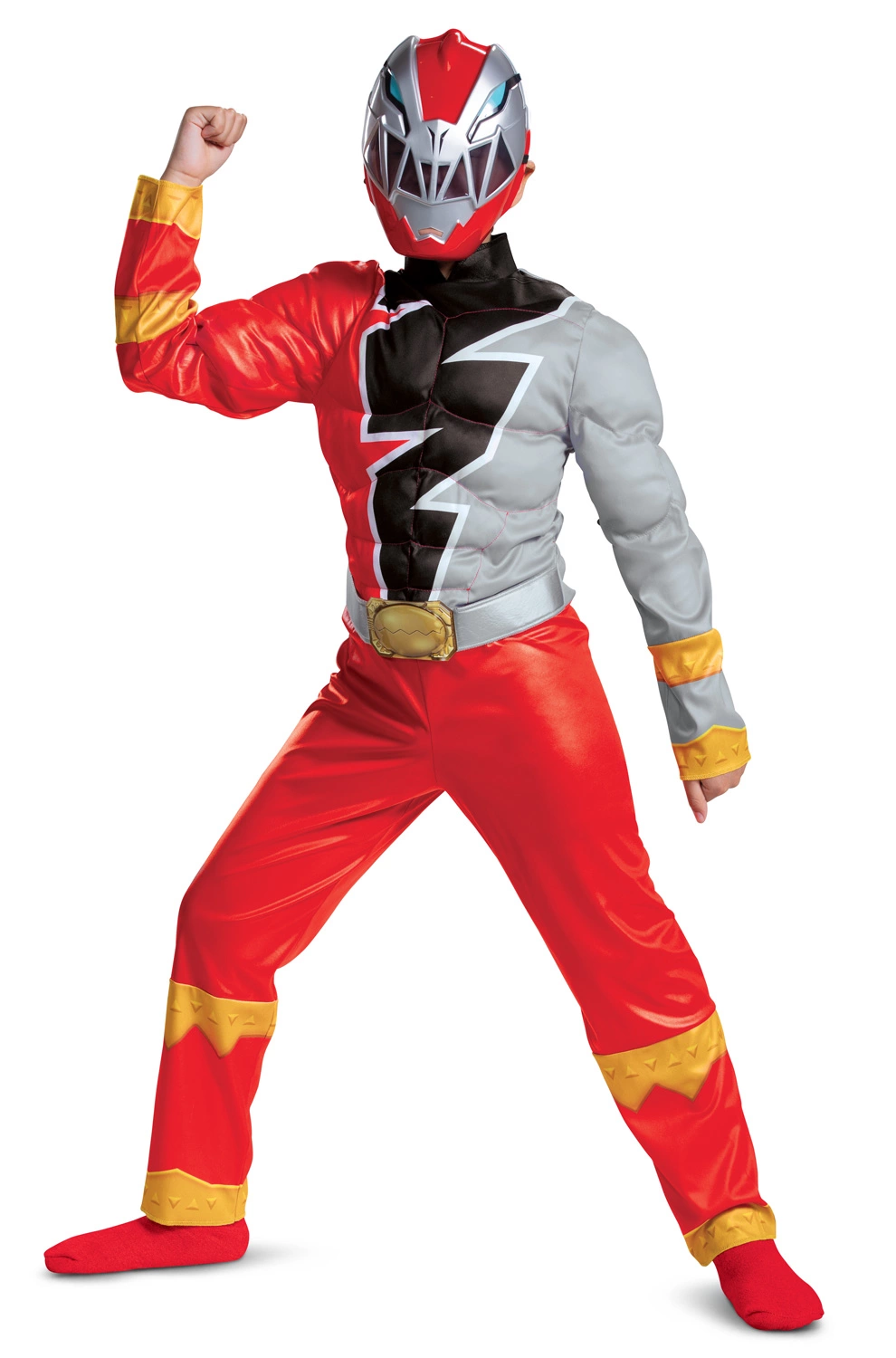 Red Ranger Dino Fury Classic Muscle Child Costume 3 Red Ranger Dino Fury Classic Muscle Child Costume