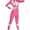 Mighty Morphin Pink Ranger Sassy Bodysuit Adult Costume -Outlet Costumes Store D55626 full 1