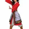 Mulan Hero Red Dress Deluxe Adult Costume