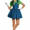 Luigi Skirt Adult Costume -Outlet Costumes Store D85182 full 1