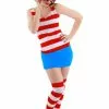 Where's Waldo Wenda Dress Adult Costume (L/XL) -Outlet Costumes Store E402760 full 1