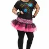 80's Pop Party Plus Size Costume -Outlet Costumes Store F122565 full 1