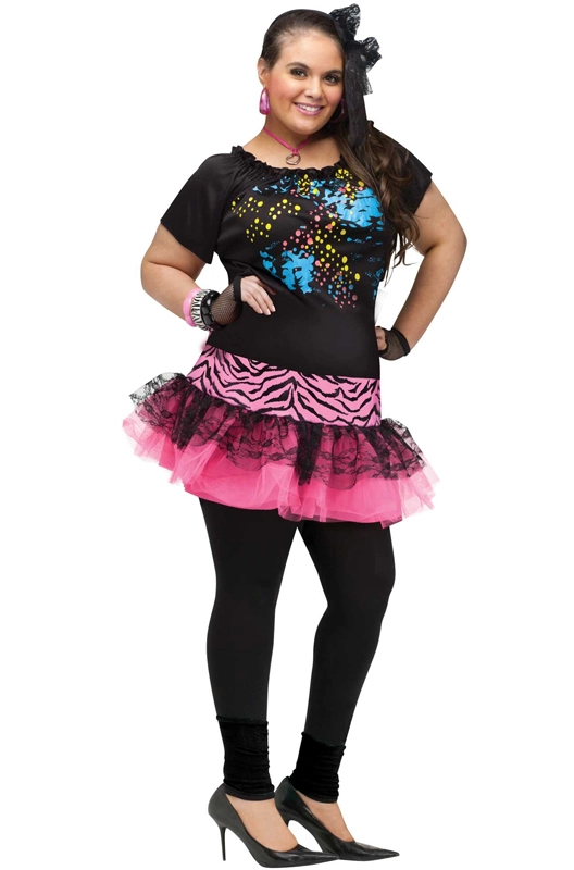 80's Pop Party Plus Size Costume 3 80's Pop Party Plus Size Costume