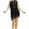 Shimmery Flapper Adult Costume (Black) -Outlet Costumes Store F125004K full 1