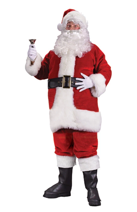 Regency Plush Red Santa Suit Adult Costume 3 Regency Plush Red Santa Suit Adult Costume