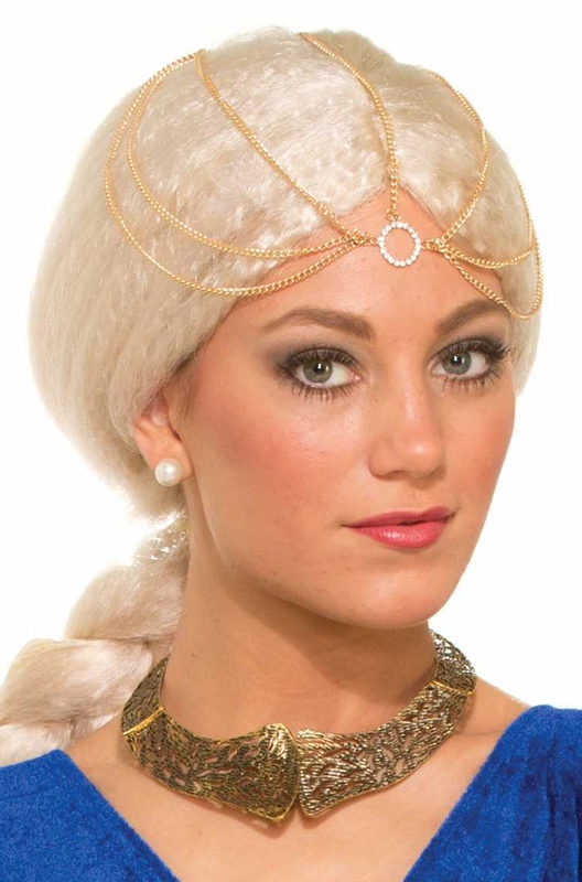 Gold Chain Headpiece 3 Gold Chain Headpiece