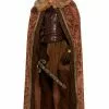 Men's Faux Fur Trimmed Cape (Brown) -Outlet Costumes Store FM72846 full 1