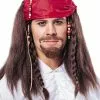 Buccaneer Wig With Bandana (Brown)