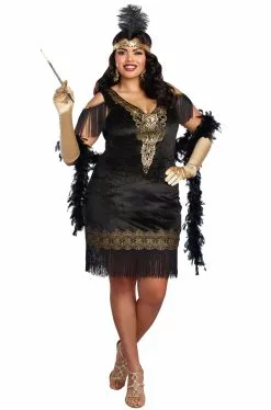 Swanky Flapper Plus Size Costume