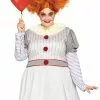 Creepy Clown Plus Size Costume -Outlet Costumes Store L86729X full 1