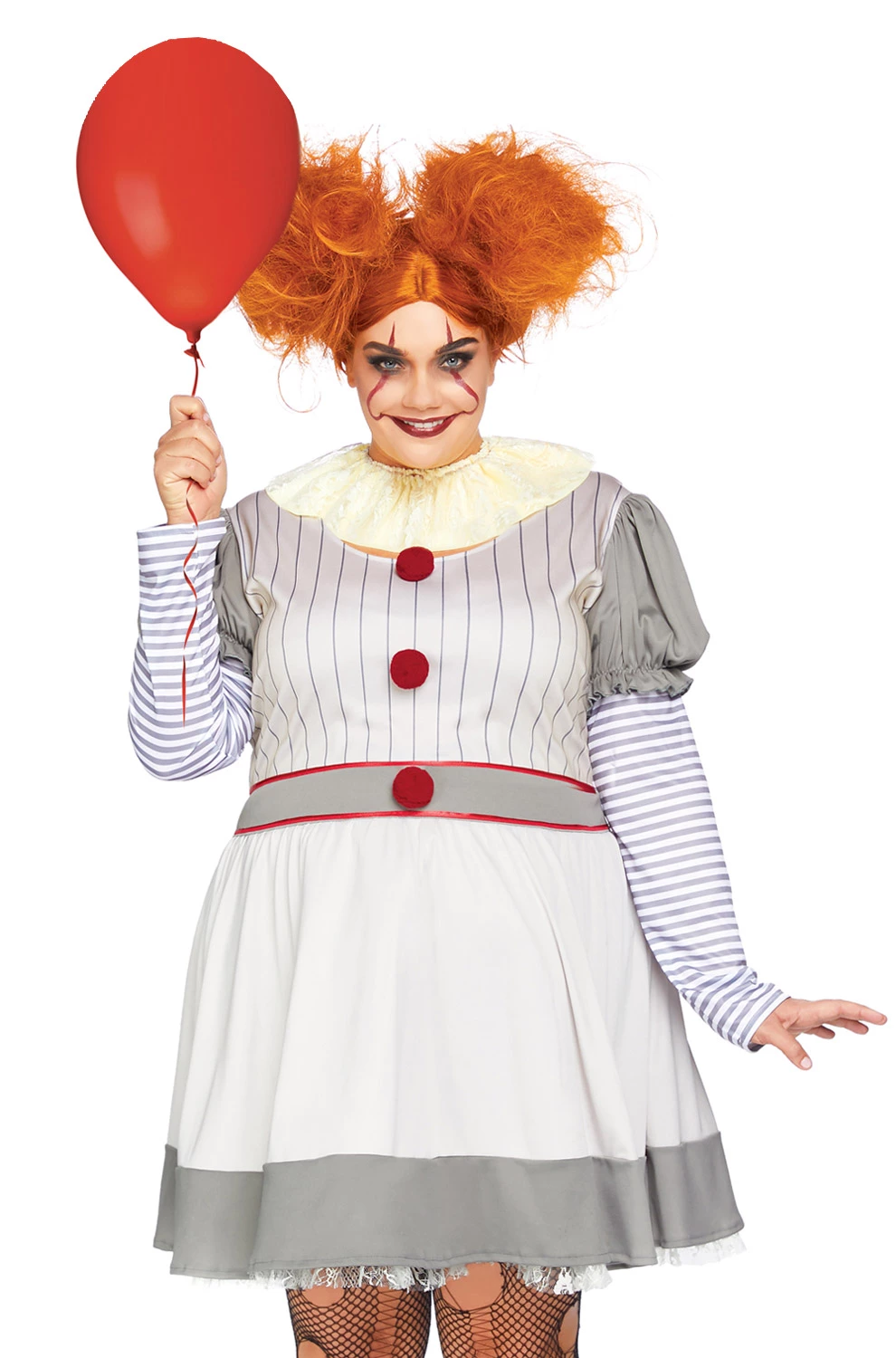 Creepy Clown Plus Size Costume 3 Creepy Clown Plus Size Costume