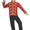 Michael Jackson Deluxe Red Military Jacket Child Costume -Outlet Costumes Store R884233 full 1