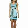 Crayola Sky Blue Tank Dress Adult Costume -Outlet Costumes Store RA451101 full 1