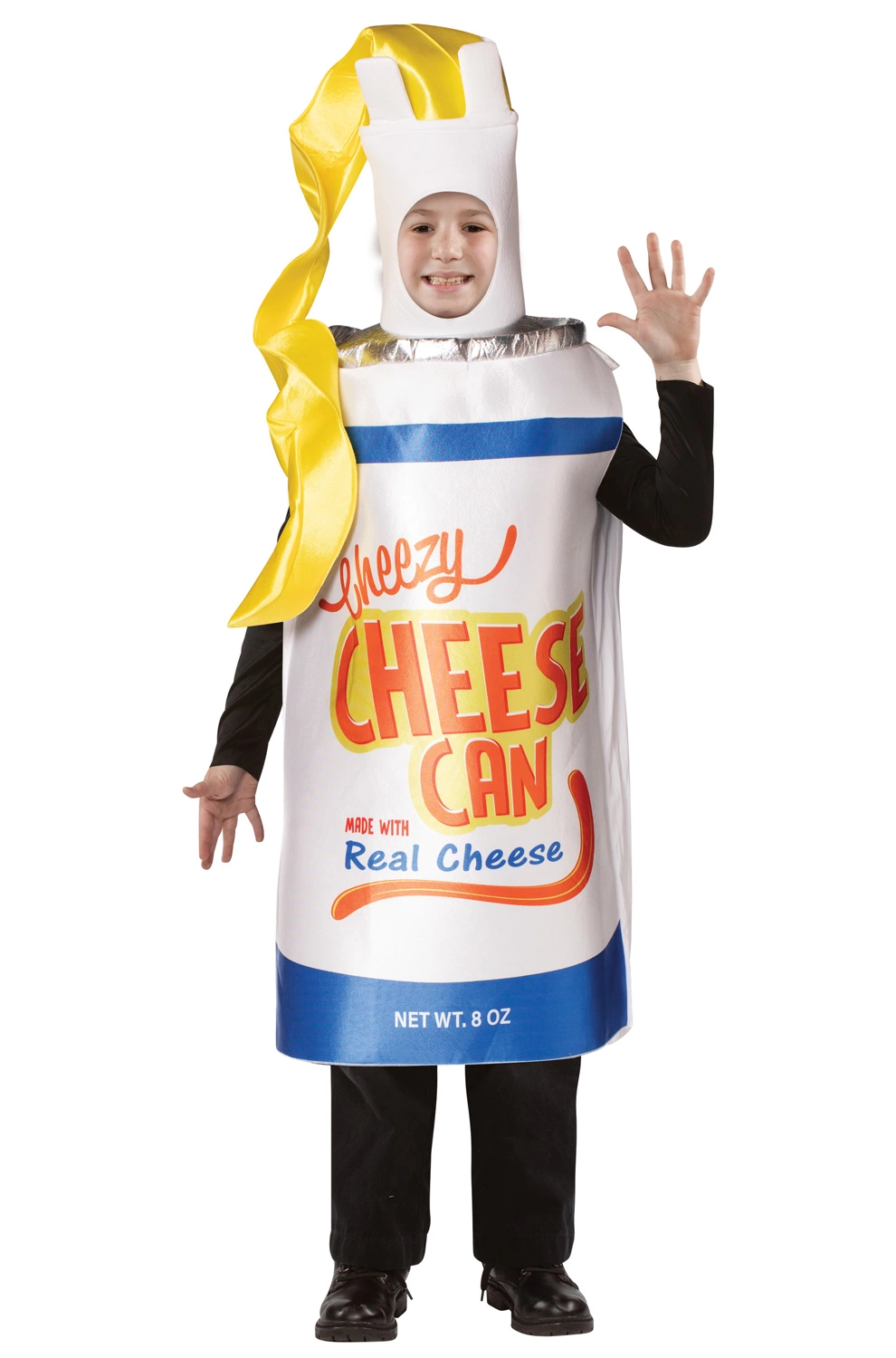 Cheezy Cheese Spray Can Child Costume 3 Cheezy Cheese Spray Can Child Costume