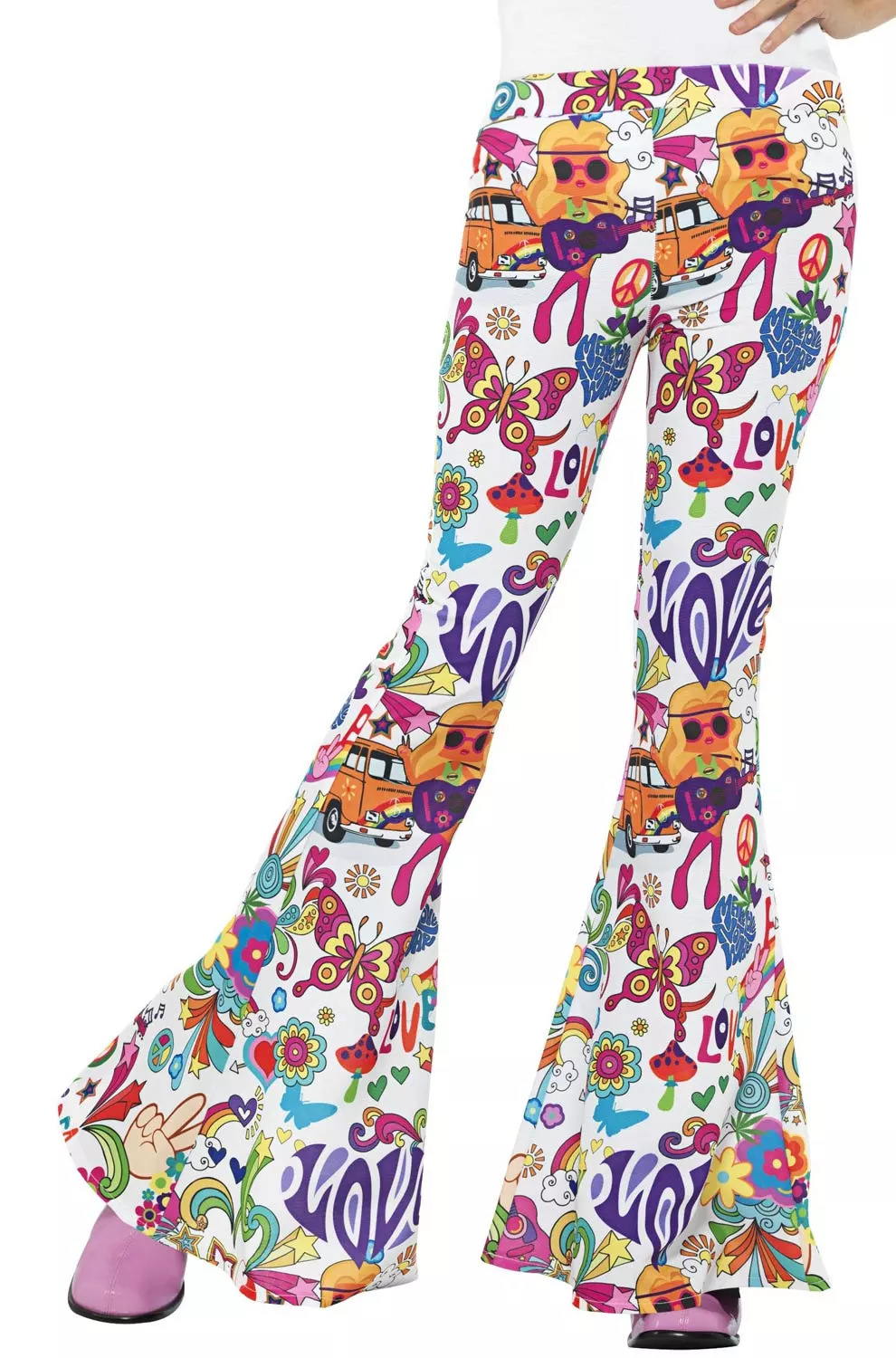 Groovy Flared Trousers Adult Costume 3 Groovy Flared Trousers Adult Costume