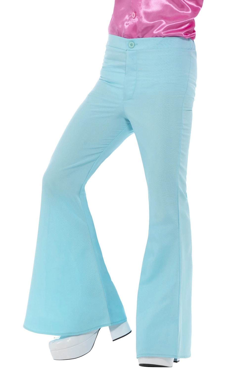 Flared Trousers Adult Costume (Blue) 3 Flared Trousers Adult Costume (Blue)