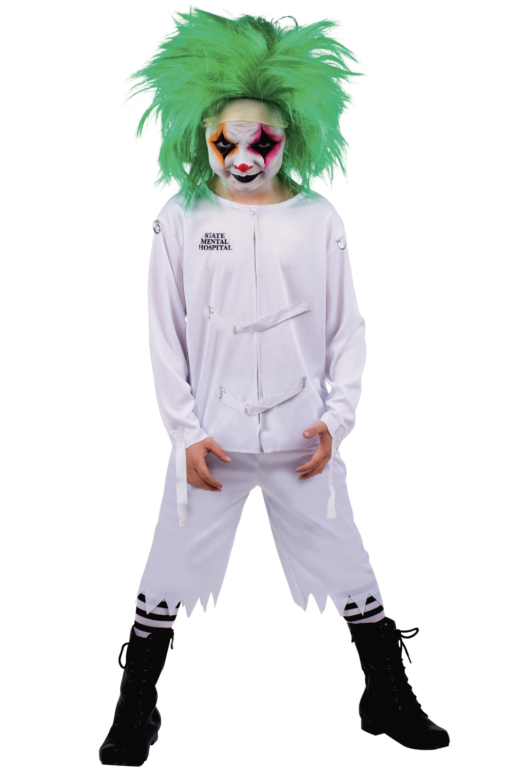 Psych Ward Clown Child Costume 3 Psych Ward Clown Child Costume