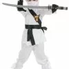 Secret Ninja Child Costume (White) -Outlet Costumes Store U25844 full 1